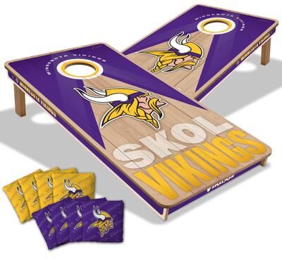 Skip's Garage Minnesota Vikings NFL 2x4 Professional Cornhole Board Set