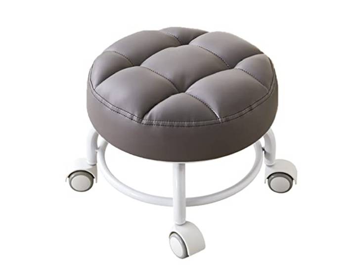 JFGCTYHXY Hocker mit Rollen, Roller Seat Kurze Rollfußhocker mit universellen Schwenkrollen(Grey)