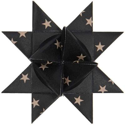 Fröbelsterne, schwarz, Sterne, 60 Streifen MIX, 120 g/m²