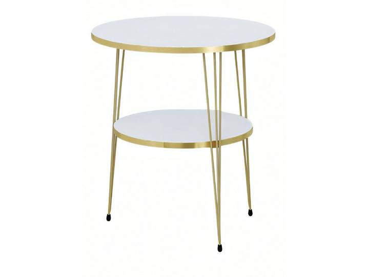 Xlmoebel Beistelltisch XLMOEBEL Beistelltisch aus Metall in Weiß, modern und elegant (Beistelltisch, 1-St., Beistelltisch), Made in Europa
