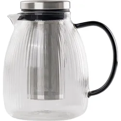T-Set Teekanne mit Sieb 1,2 l, mit schwarzem Griff