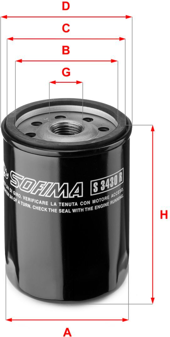 Sofima Filtro olio S 3430 R