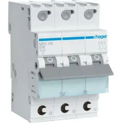 Hager LS-Schalter 3P 6kA B-16A QuickConnect 3M
