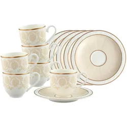 Villeroy & Boch, Tasse, Ivoire Espressotassen mit Untertassen (70 ml, 6x)