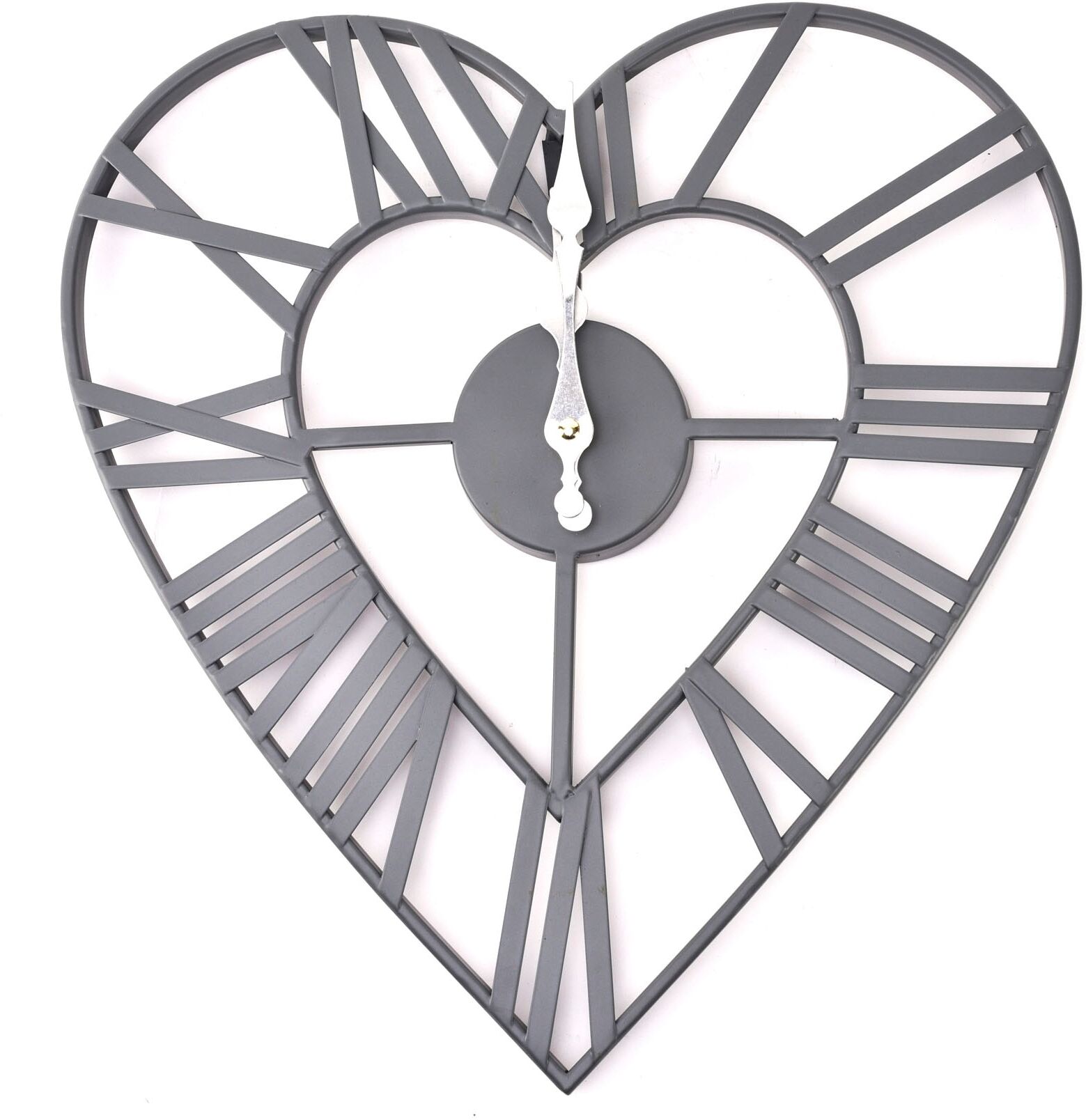 Wanduhr CHRISTOFFEL "Widdop", silber (silberfarben), B:36cm T:34cm, Wanduhren, Wanduhr silberfarben B/H/T: 36cm x 34cm