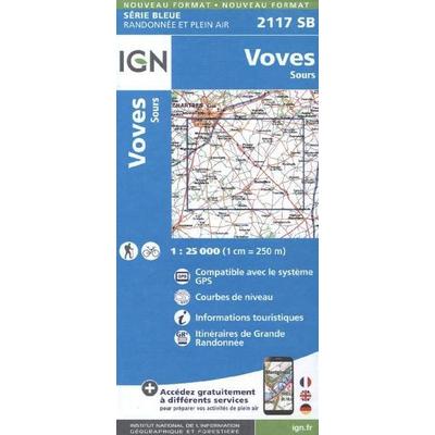 Voves Sours, Karte von Collectif Ign, IGN Frankreich, 978-2-7585-3413-6