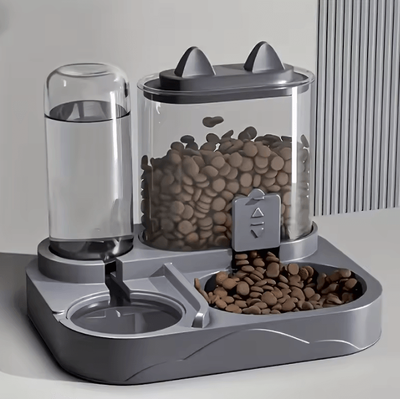 Inspire Curations DuoFlow 2 in 1 Automatic Pet Feeder & Water Dispenser 1 Pcs Black one Size