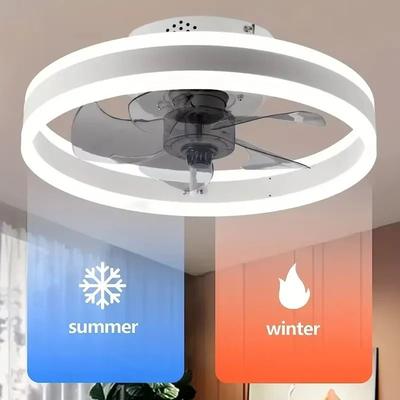 Uplift Essentials Dimmable Ceiling Fan Light Fixture With Remote white