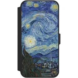 Nivocase Klapphülle für Apple iPhone 13 Pro Max Handyhülle aus Kunst Leder NIVOflip schwarz Kunst The (Apple iPhone 13 Pro Max), Smartphone Hülle, Schwarz