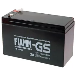 Blei-Akku Fiamm FG20722, mit VDS-Zulassung, 6,3 mm Faston Anschluss, 12 Volt, 7,2 Ah