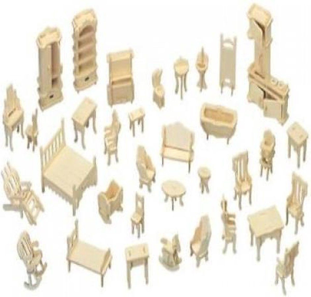 Twisk 829 Bouwpakket set poppenhuismeubels - 2 stuks