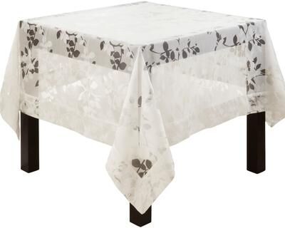 Saro Lifestyle Burnout Voile Vine Design Tablecloth