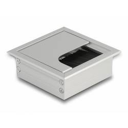 Delock 66860 Kabeldurchführung klappbar, mit Bürsteneinsatz, für Arbeitsplatten Aluminium Silber 1 St.