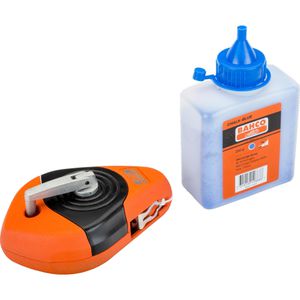 Bahco Schlagschnur CL-1441-SET, Schnellkurbel 5 zu 1, 250g blaue Kreide, aus Metall, Schnurlänge 30m