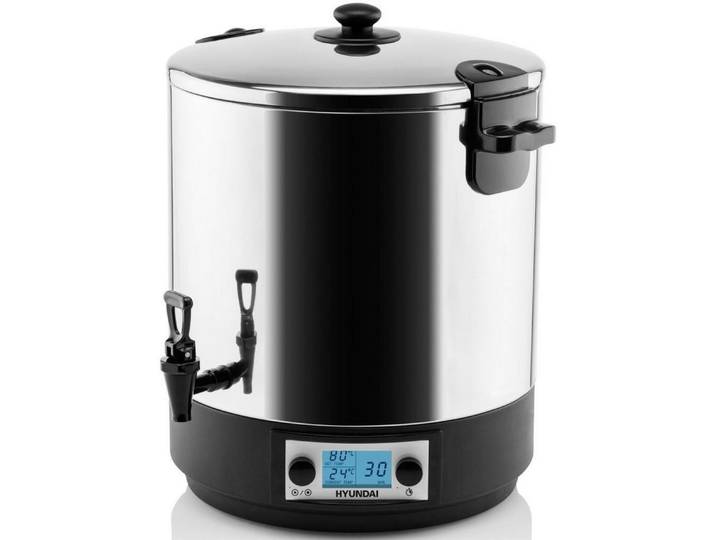Hyundai Einkochautomat PC222, 2000 W, 25 l, Timer 1 - 180 Min., Thermostat, Temperatur 30°-100°C