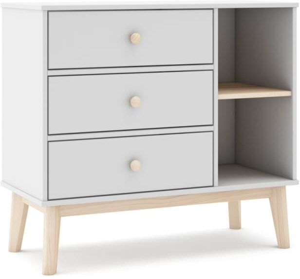 duehome Cómoda juvenil breeze madera blanco - oak soft