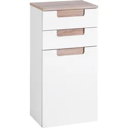 Unterschrank Siena Weiß/Eichefarbe