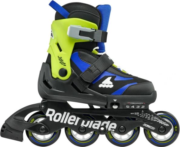 Inliner Kinder Rollerblade Microblade Schwarz/Blau (Schwarz - 33-36.5)