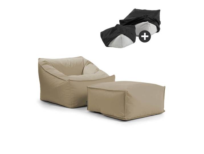 OUTDOOR SITZSACK Der Sunnyboy mit Hocker