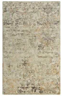 Alora Decor Alure Beige, Brown, and Yellow Abstract Wool Blend Rug
