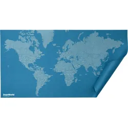 Dear World Wanddekoration Weltkarte blau mit Ländernamen