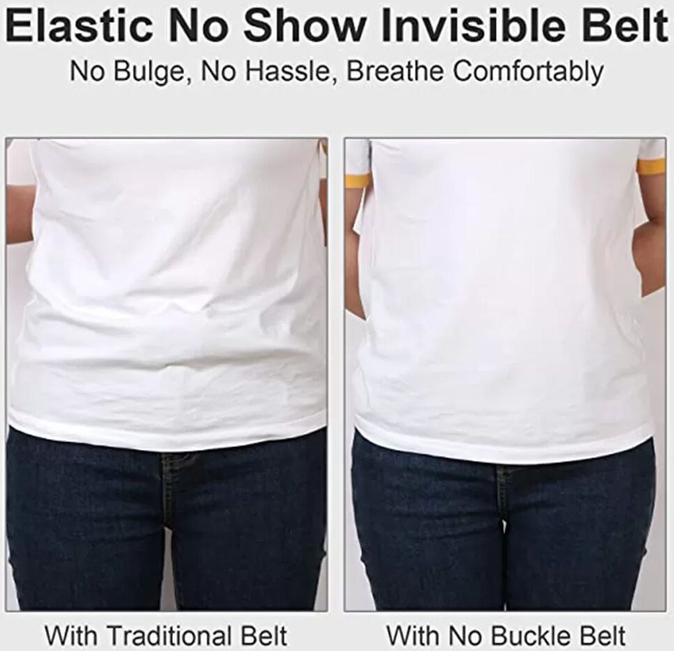 INF Ceinture élastique sans boucle, pack de 4