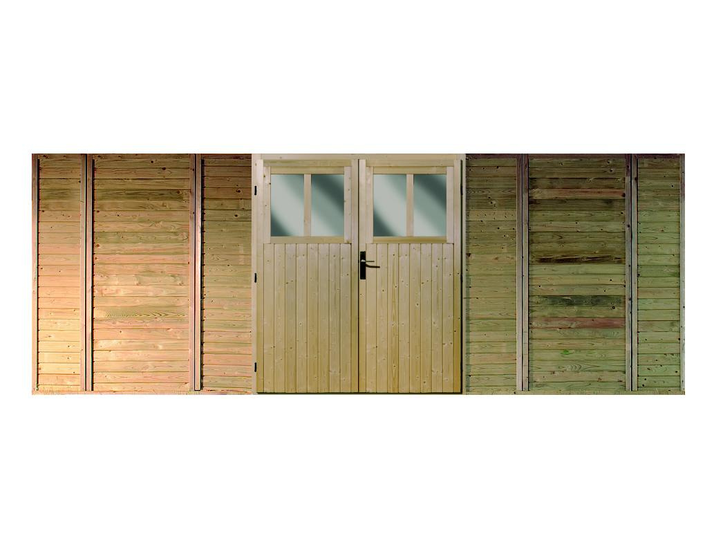 KARIBUHOLZT Carport Geräteraum Front mit DFT doppel,kdi B540xH200 08427227