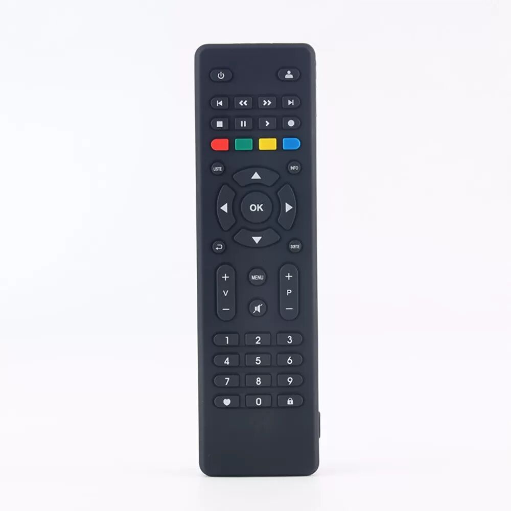 INF Silikon-Schutzhülle für CANAL+ TV Box Universalfernbedienung, Stoßfest Schwarz