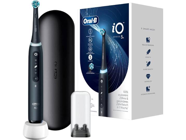 Oral-B iO5 - Elektrische tandenborstel - Zwart - Met reisetui