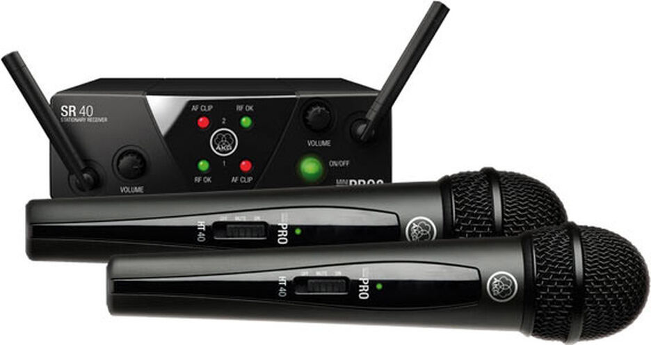AKG Wms 40 Mini Dual Vocal Set Ism Drahtlos Mikrofonsystem