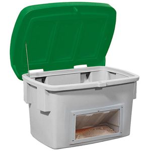 asecos Streugutbehälter 13307, 200 Liter, aus Polyethylen, mit Entnahmeöffnung