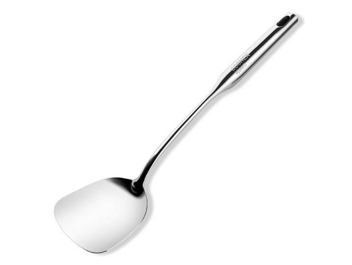 COOKER KING Pelle en acier inoxydable 304, Pelle à sauter épaissie, Ustensiles de cuisine, Cuillère à sauter de qualité alimentaire, Ensemble de spatules, Pelle en fer, Pelle
