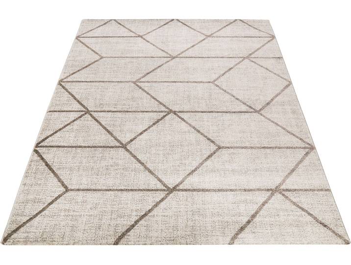 Teppich WECON HOME Bossa Lounge , beige, B:160cm H:10mm L:225cm, Kunstfaser, Teppiche, Teppich, 3D-Design, Kurzflor, Wohnzimmer