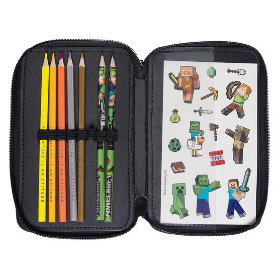 Stor - Minecraft - Filled Pencilcase - 3 compartments (166508520) (166508520)