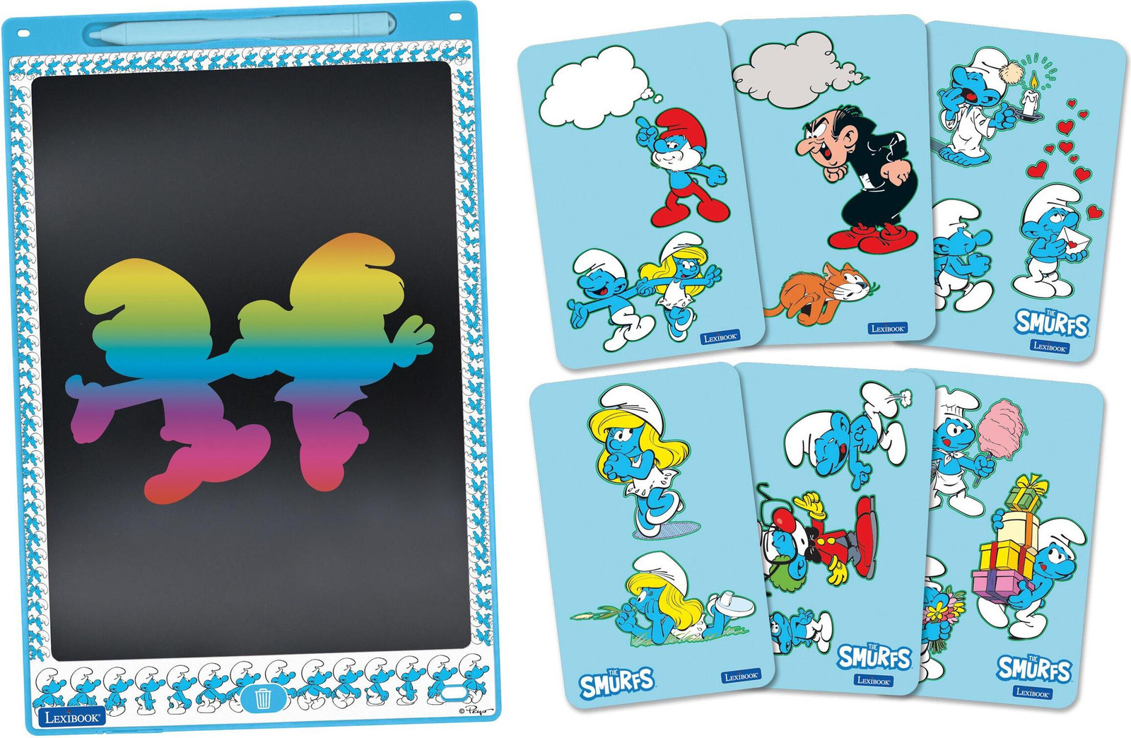 Lexibook De Smurfen 11-inch e-ink tekentablet met sjablonen meerkleurig