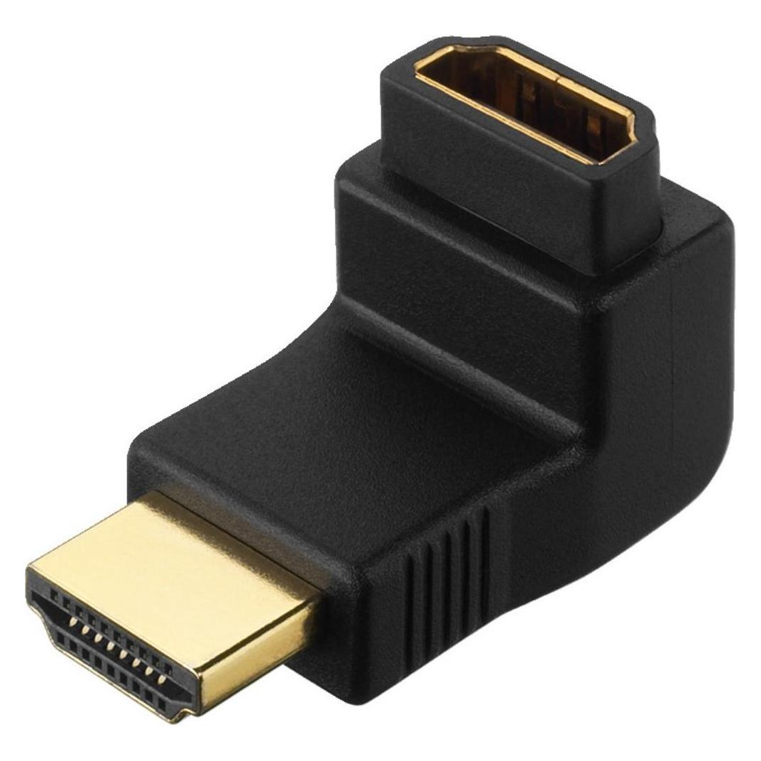 Goobay Wentronic HDMI Winkeladapter, HDMI Standard-Stecker (Typ A), Schwarz (39900003)