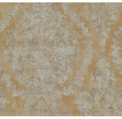 Ronald Redding Charleston Damask Yellow Wallpaper