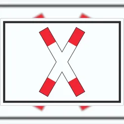 HB-Druck Aufkleber Vorrang Schienenverkehr Symbol A3 (297x420mm)