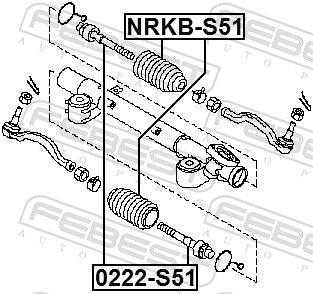 Febest Faltenbalg, Lenkung Nrkb-S51 Vorderachse Für Nissan