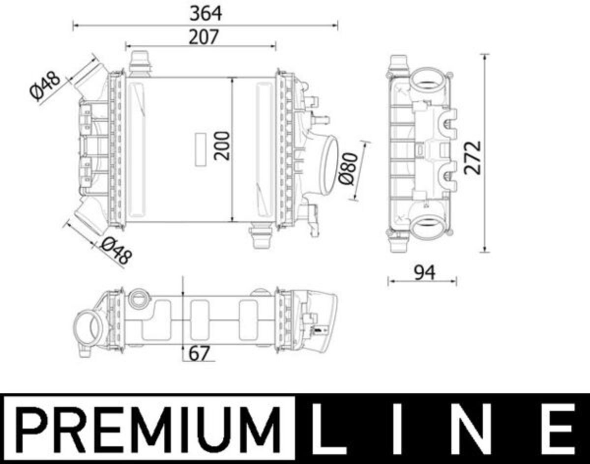Ladeluftkühler MAHLE CI 547 000P