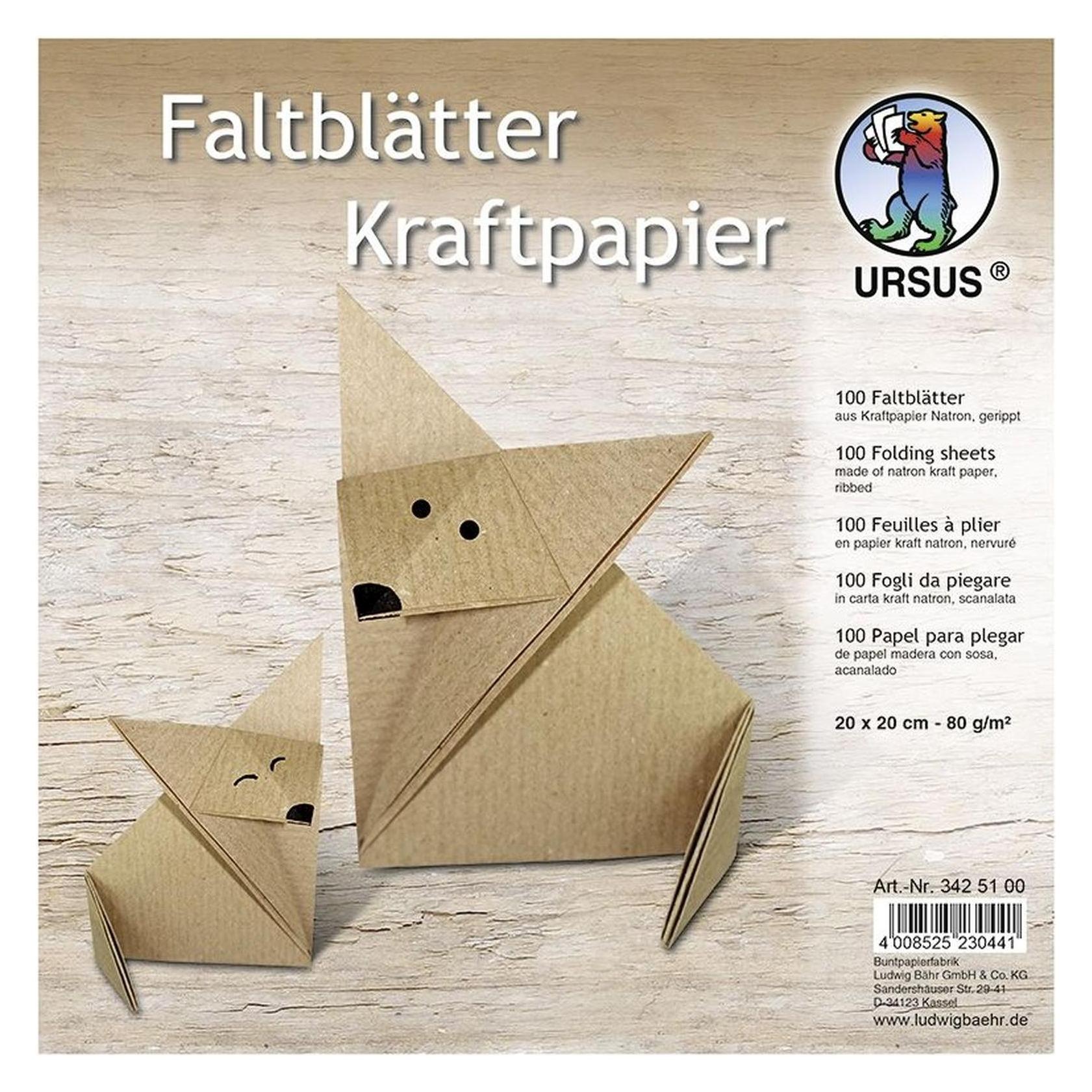 Ursus Faltblätter Kraftpapier braun (80 g/m², 1x) (3425100)