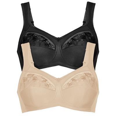 Entlastungs-BH ANITA "Entlastungs BH Safina", Damen, Gr. 85, Cup C, bunt (beige schwarz), Obermaterial: 50% Polyamid PA. 25% Polyester PES. 10% Elasthan EL. 10% Viskose CV. 5% Baumwolle CO., BHs Entlastungs-BH