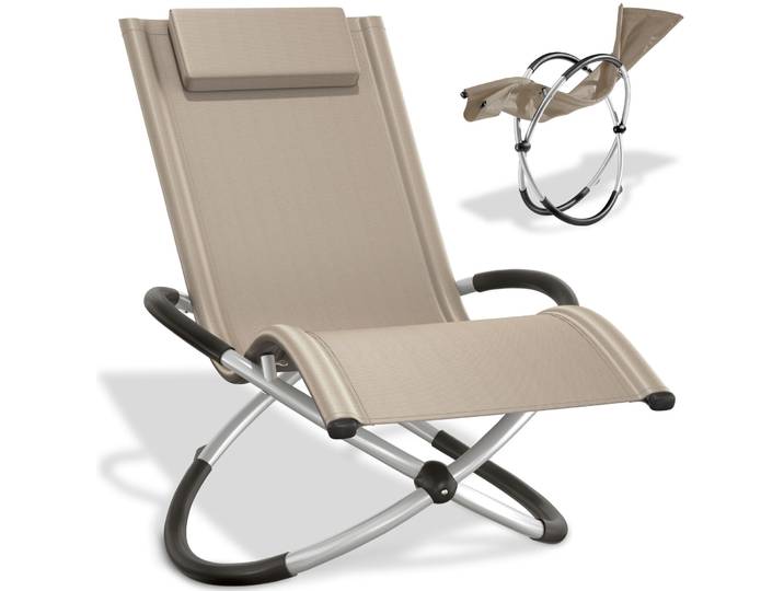 Sonnenliege Paulina ergonomisch, faltbar, 150 kg - beige