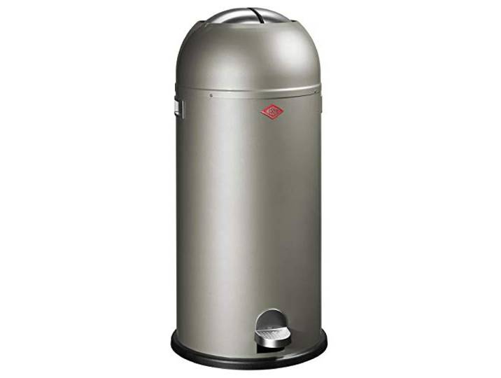 Wesco Kickmaster Maxi Abfallsammler 40 L Neusilber