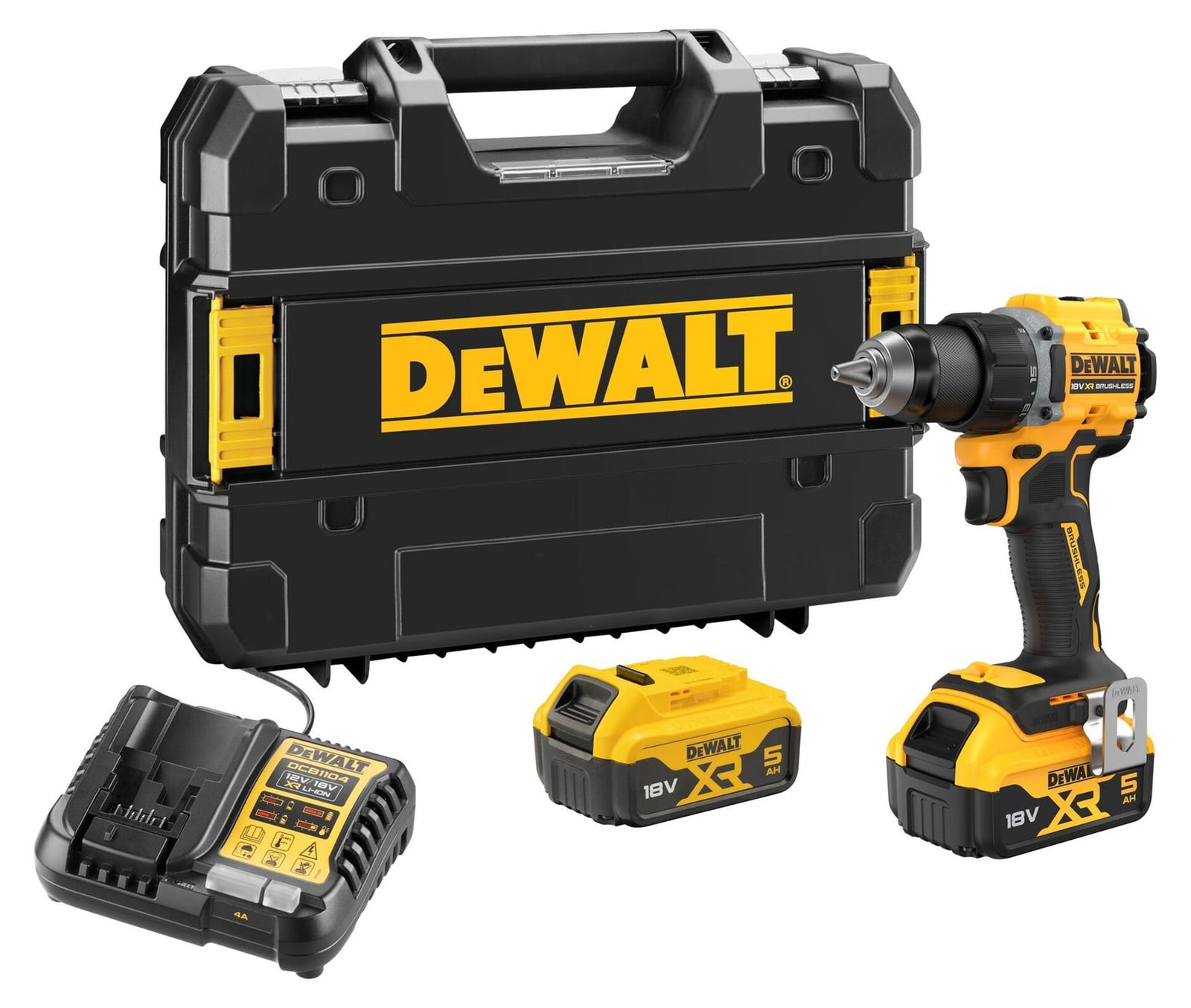 DeWalt Compacte schroefboormachine XR 18V 5 Ah Li-ion borstelloos DCD794P2T-QW