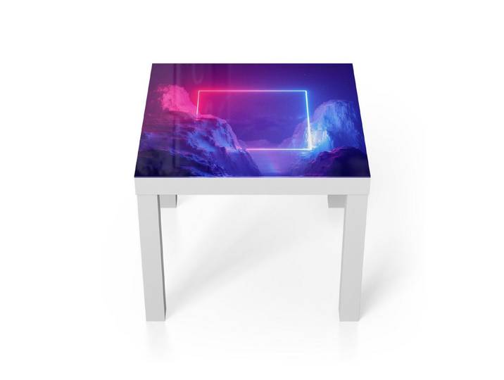 DEQORI Couchtisch 'Kosmische Canyonreise', Glas Beistelltisch Glastisch modern