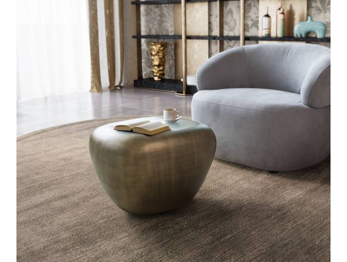 Table basse Caramia 55x45 cm or métallisé