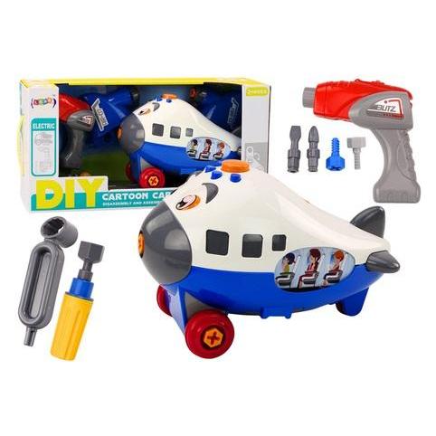Lean Toys Blaues DIY drehendes Cartoon-Flugzeug (49678248)