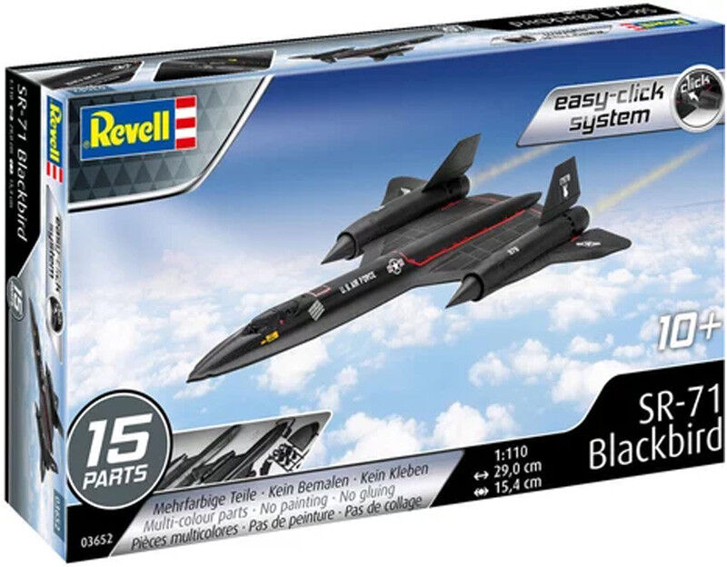 Maquette Blackbird Lockheed SR-71 easy-click system Level 2 échelle 1:110 - Revell