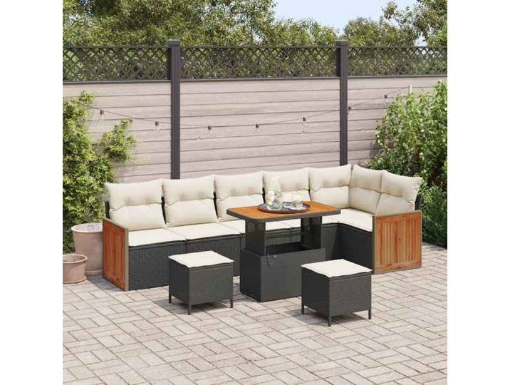 Maison Exclusive - Ensemble de canapé de jardin 9 pc 9-Nombre de places